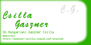 csilla gaszner business card